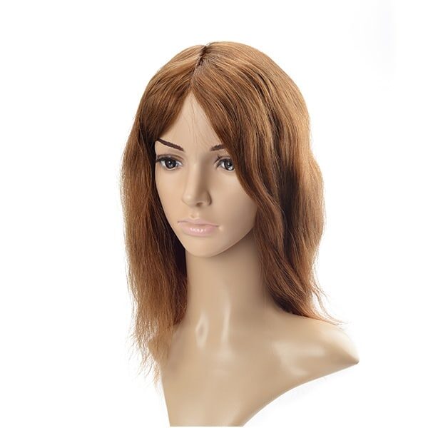 Fine mono toupee for women durable hair piece (4)