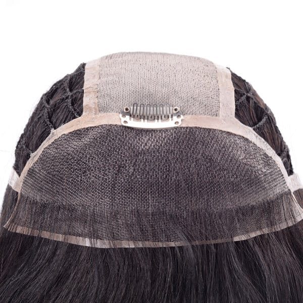 Custom Ladies Braided PE Line Integration Hair System with Mono top (4)