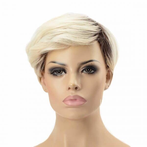 Short Platinum Blonde Pixie Cut Women's Synthetic Wig