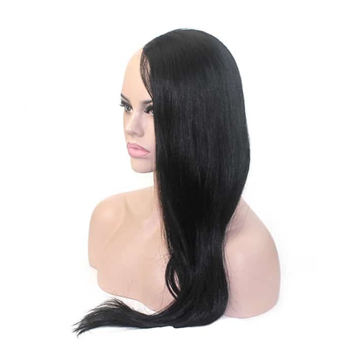 NW872-Women-Toupee-Skin-Half-Wig-Long-Black-Hair-3