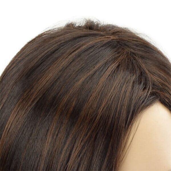 Dark-Hair-with-Golden-Highlights-Synthetic-Wiglet-4