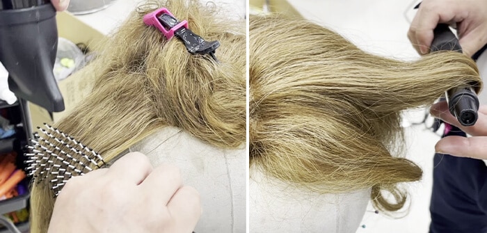 Detangle a Matted Human Hair Wig-Step-8-comb-spray-and-start-styling