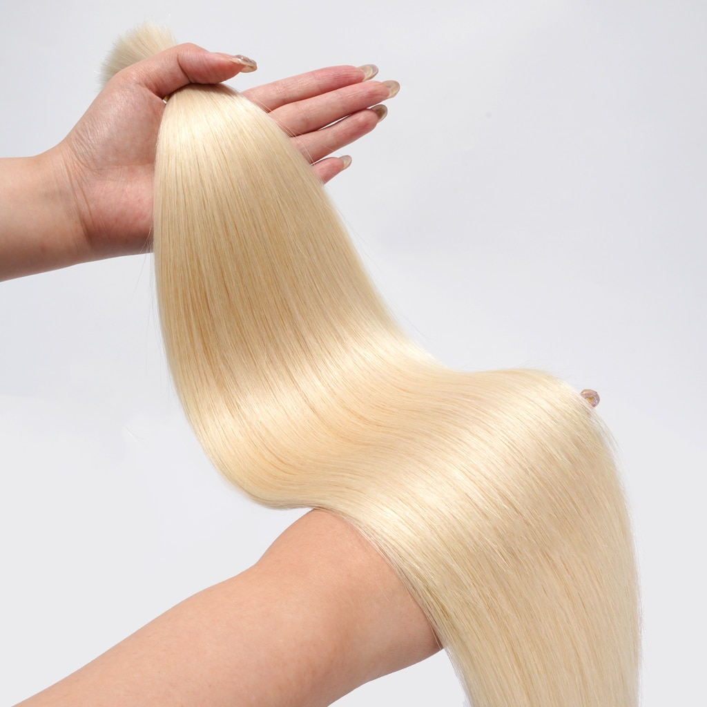 human-hair-bundles-no-weft-Platinum-Blonde-1001-5