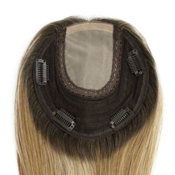 STW Silk Top Hair Topper with Wefts and Clips (9)
