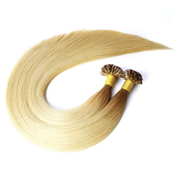 U-Tip-Remy-Hair-Extensions-in-Ombre-Blonde-Color-3