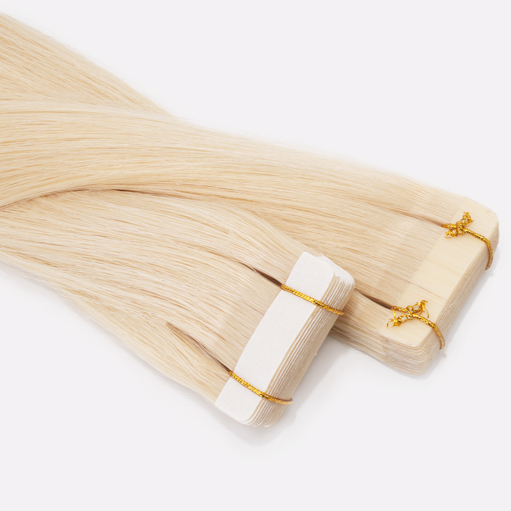 Tape-In Extensions in 100% Remy Human Hair Blonde #613 (12)